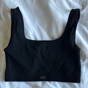 Set active ribbed bra
